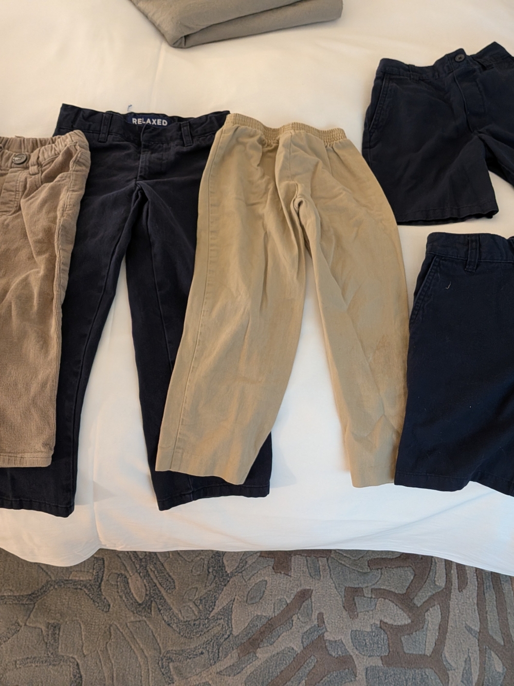 Mixed Kids Pants Pack - Navy & Khaki (5-7 Year Old)